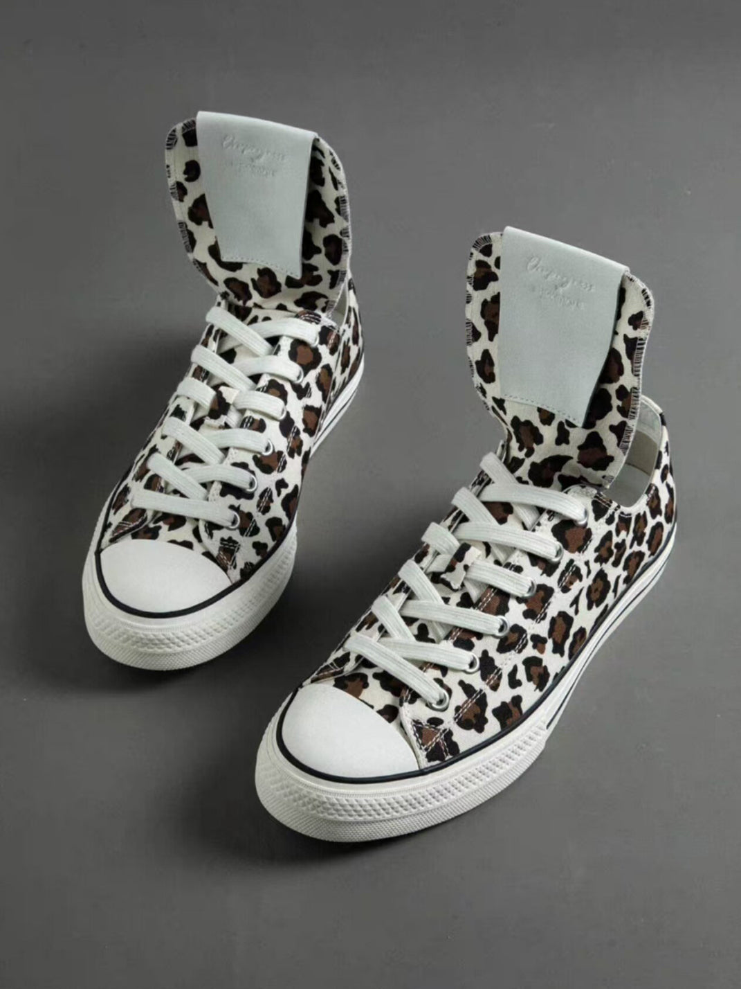Spider-Tongue Animal-Print High-Low Sneakers - View 14