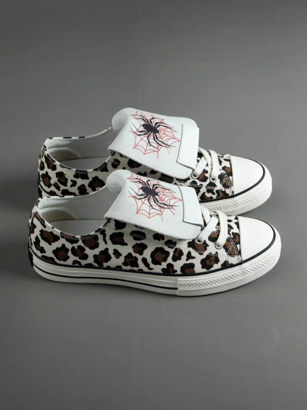 Spider-Tongue Animal-Print High-Low Sneakers - View 17