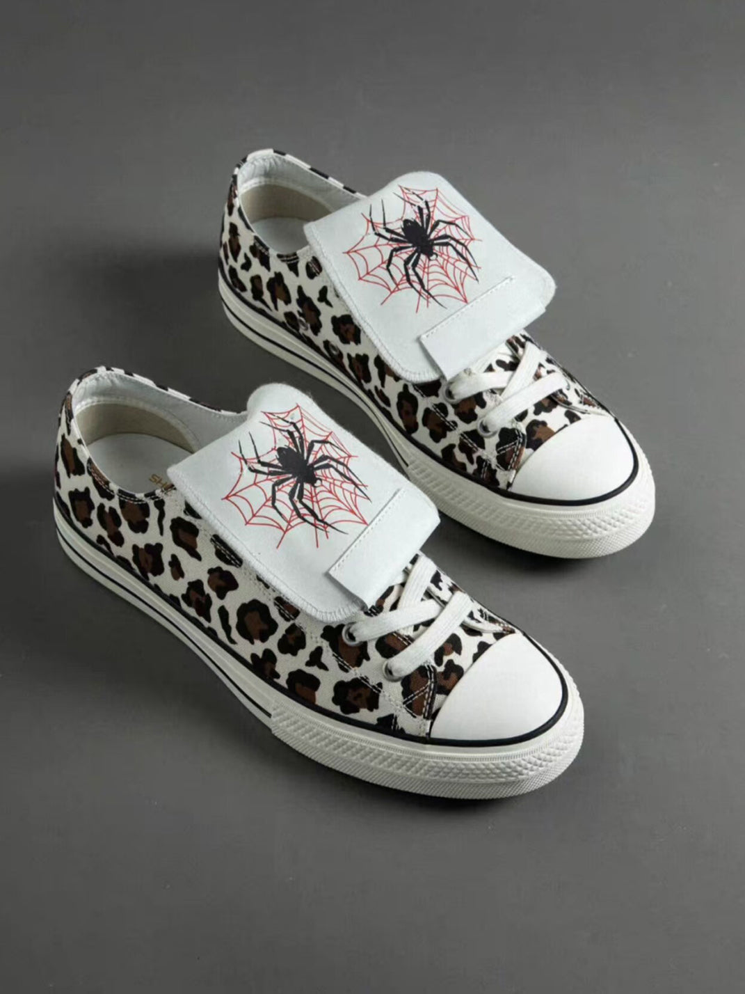 Spider-Tongue Animal-Print High-Low Sneakers - View 19