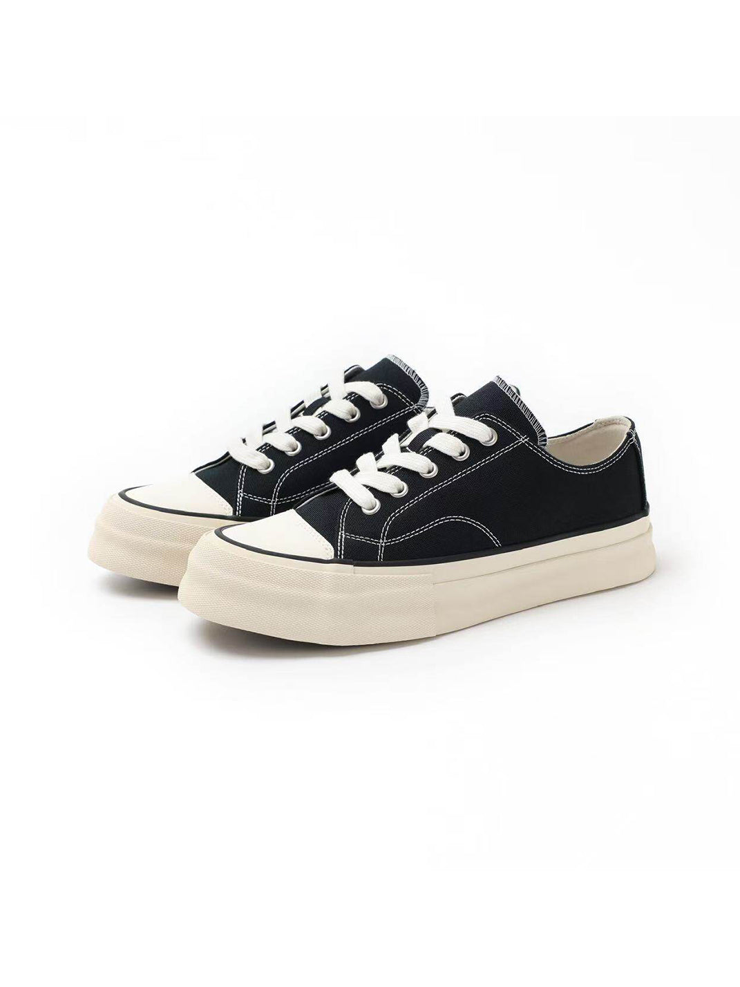 Vulcanized Canvas Platform Low-Top Sneakers - View 5