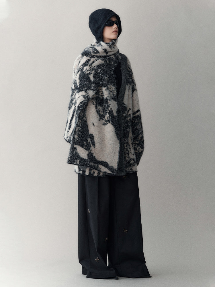 Retro Chic Oversize Wool Cardigan - chiclara