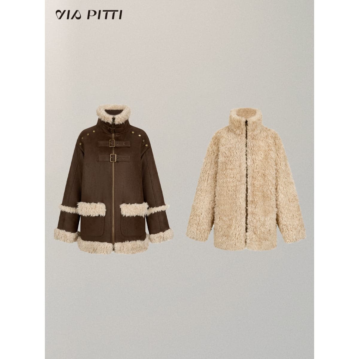 Reversible Suede Patchwork Jacket - chiclara