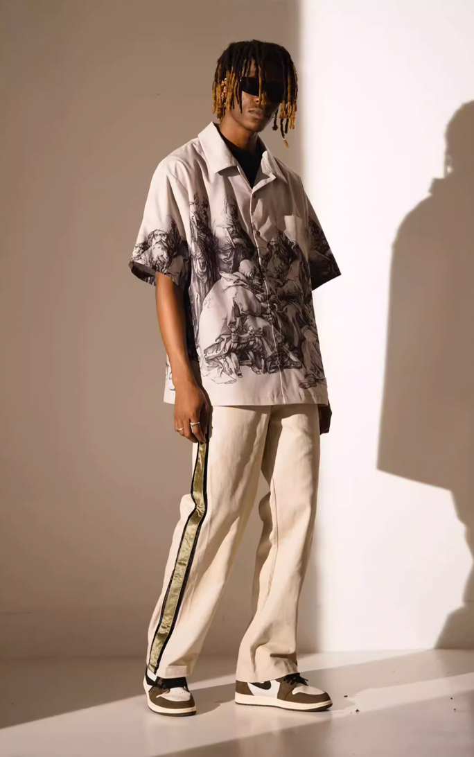 Saint Son Graphic Print Tee - chiclara