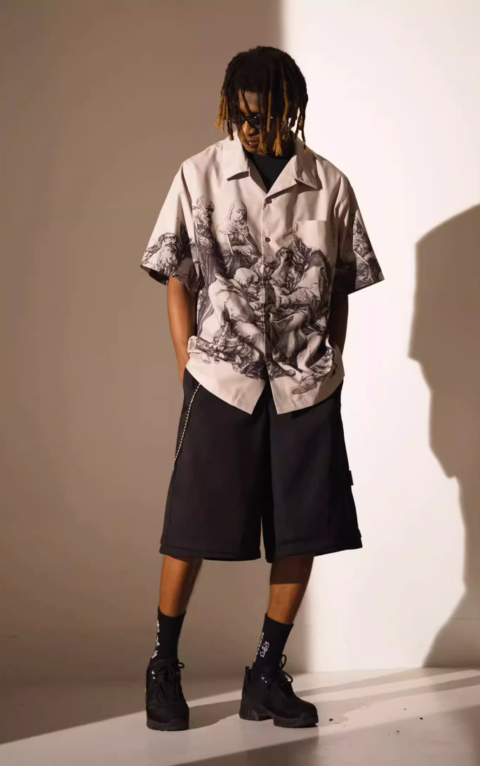 Saint Son Graphic Print Tee - chiclara