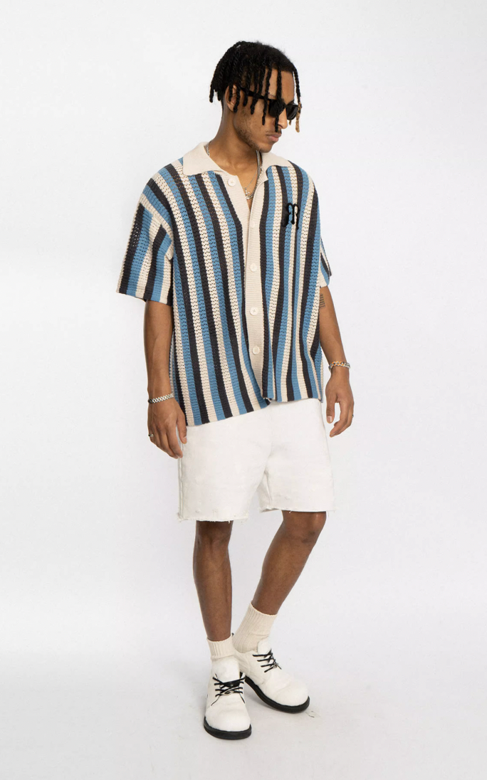 Casual Striped Woven Shirt - chiclara