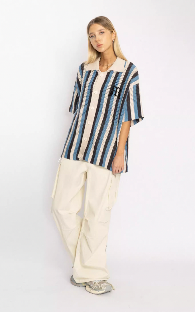 Casual Striped Woven Shirt - chiclara