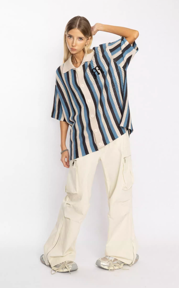 Casual Striped Woven Shirt - chiclara