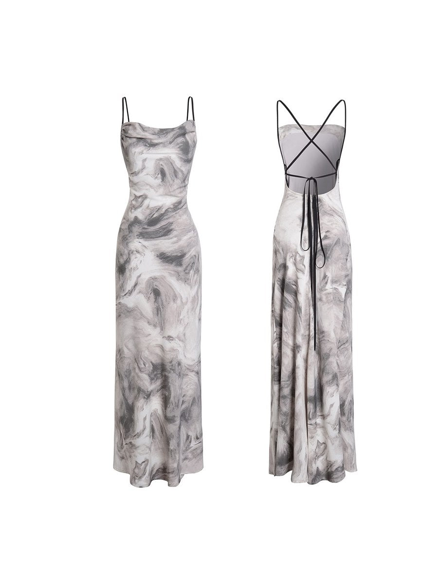 Marble Mystique Slip Dress - chiclara