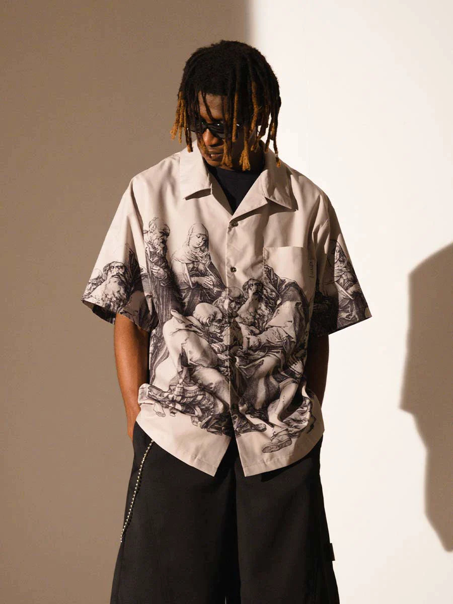 Saint Son Graphic Print Tee - chiclara