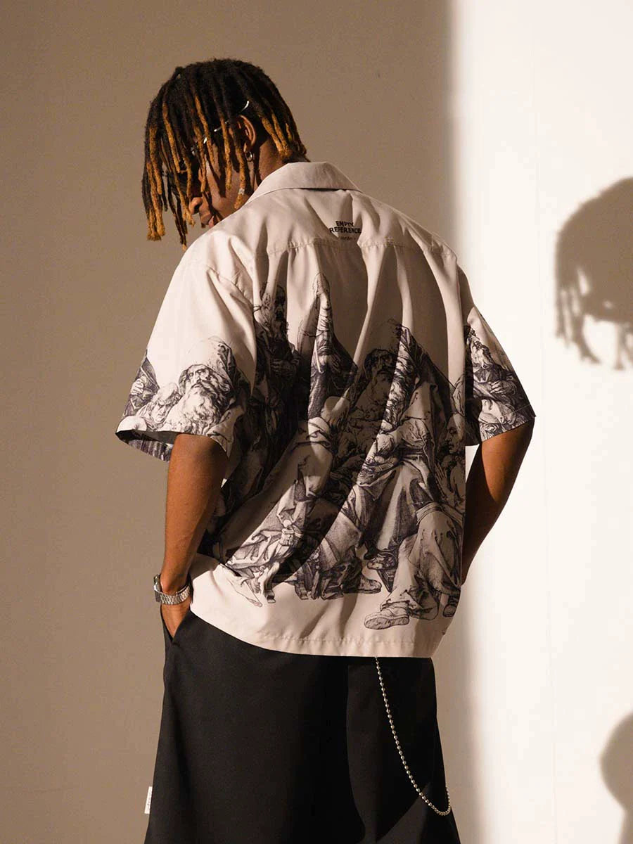 Saint Son Graphic Print Tee - chiclara