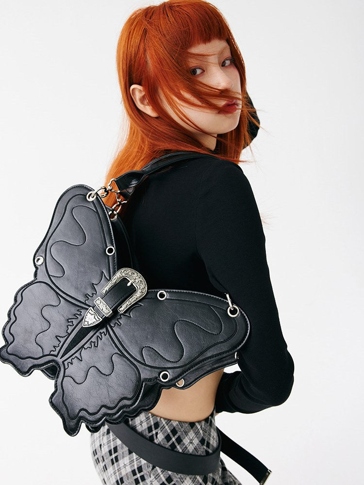 Three-Dimensional Punk Butterfly Shape Bag - chiclara