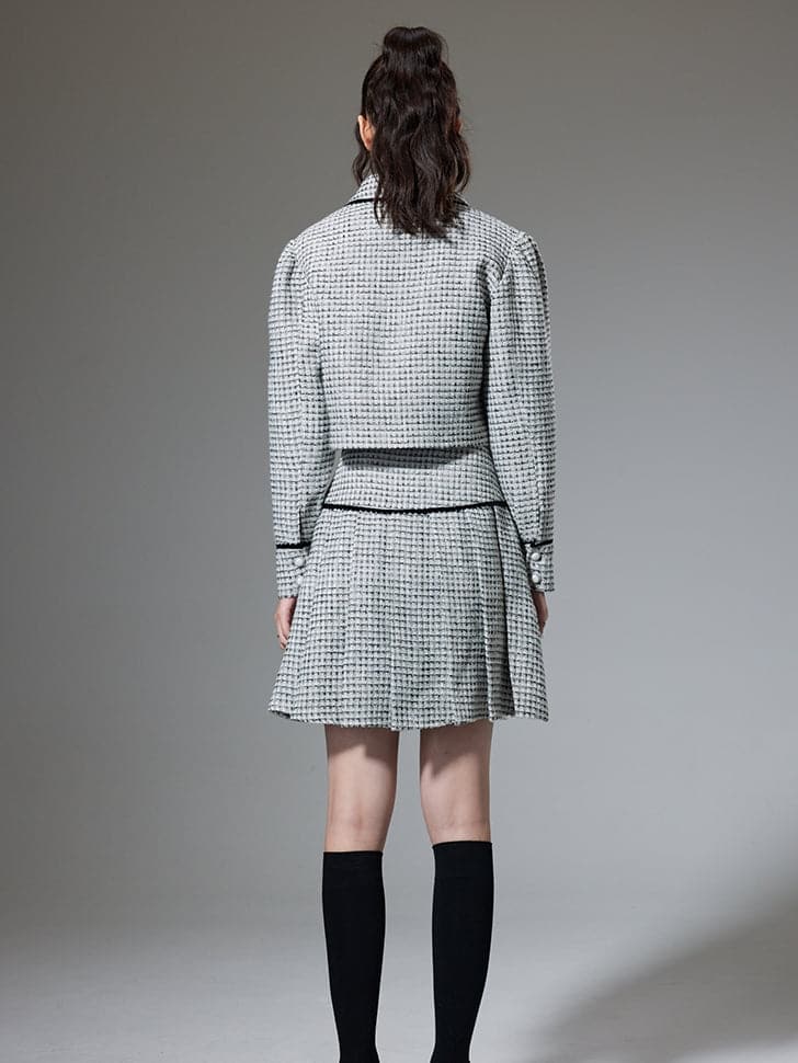 Small Fragrance Jacket & High Waist Skirt Combo - chiclara