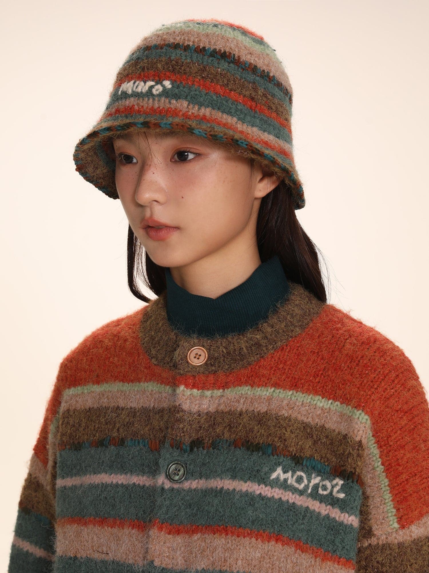 Striped Woolen Beanie - chiclara