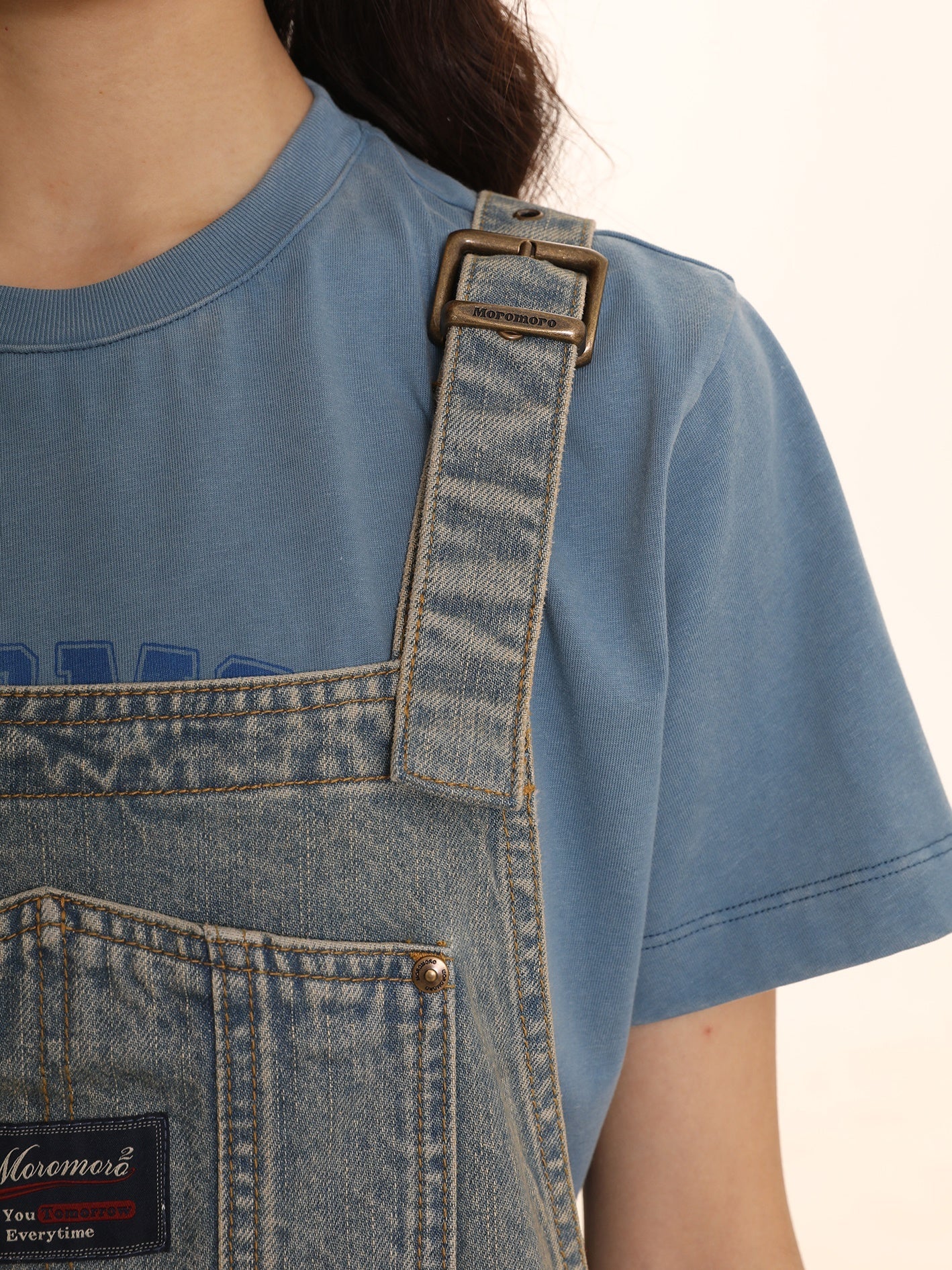 Vintage Denim Strap Skirt - chiclara
