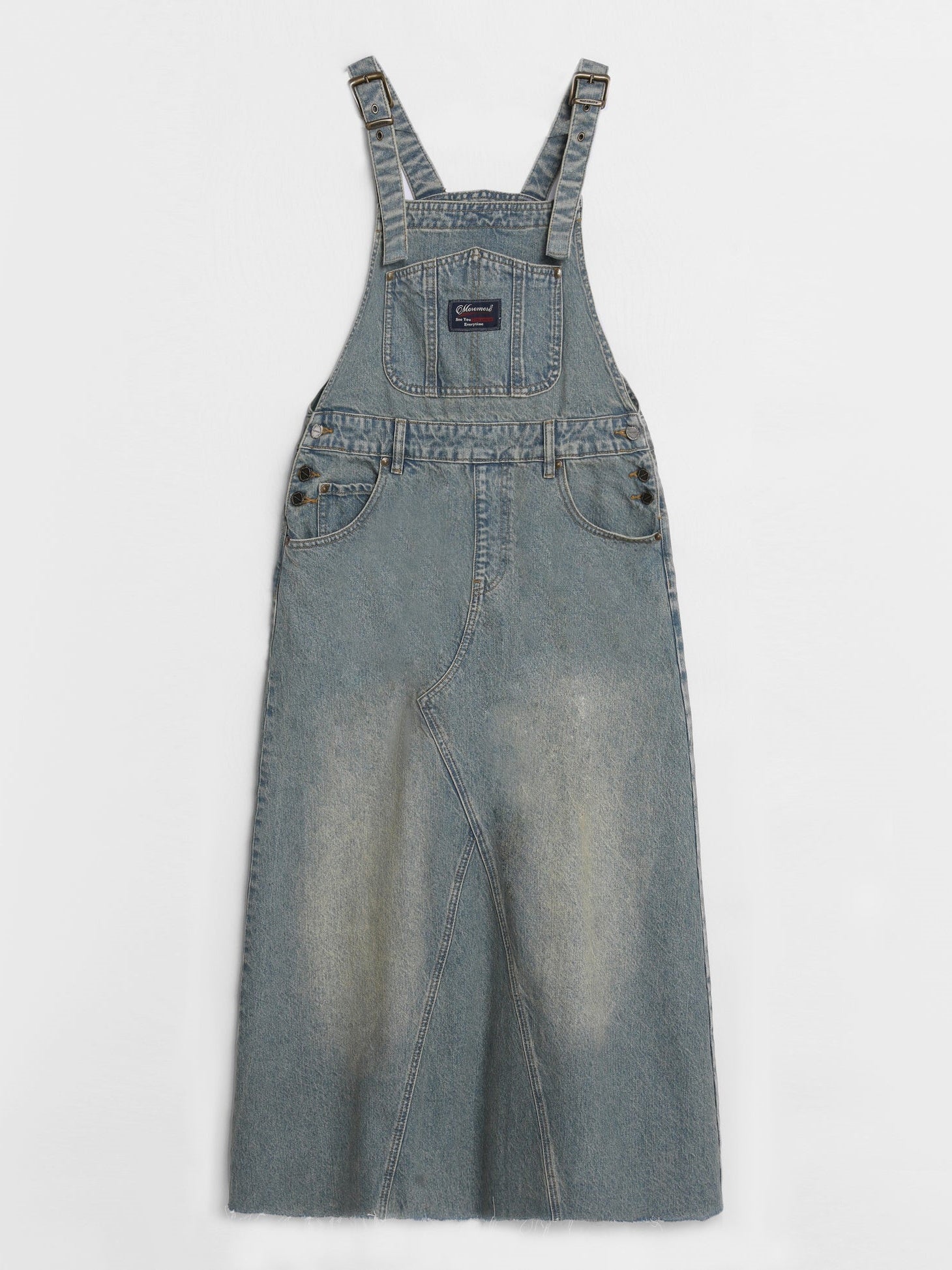 Vintage Denim Strap Skirt - chiclara