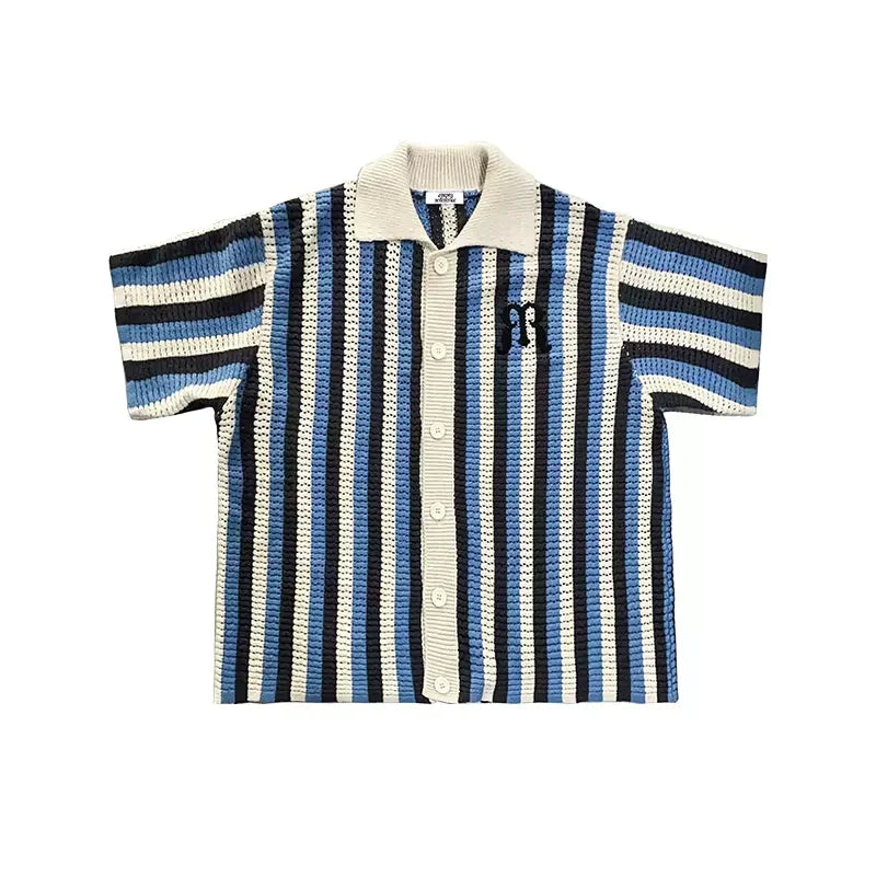 Casual Striped Woven Shirt - chiclara
