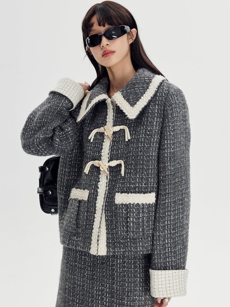 Small Incense Jacket & Skirt With Horn Buckle - chiclara