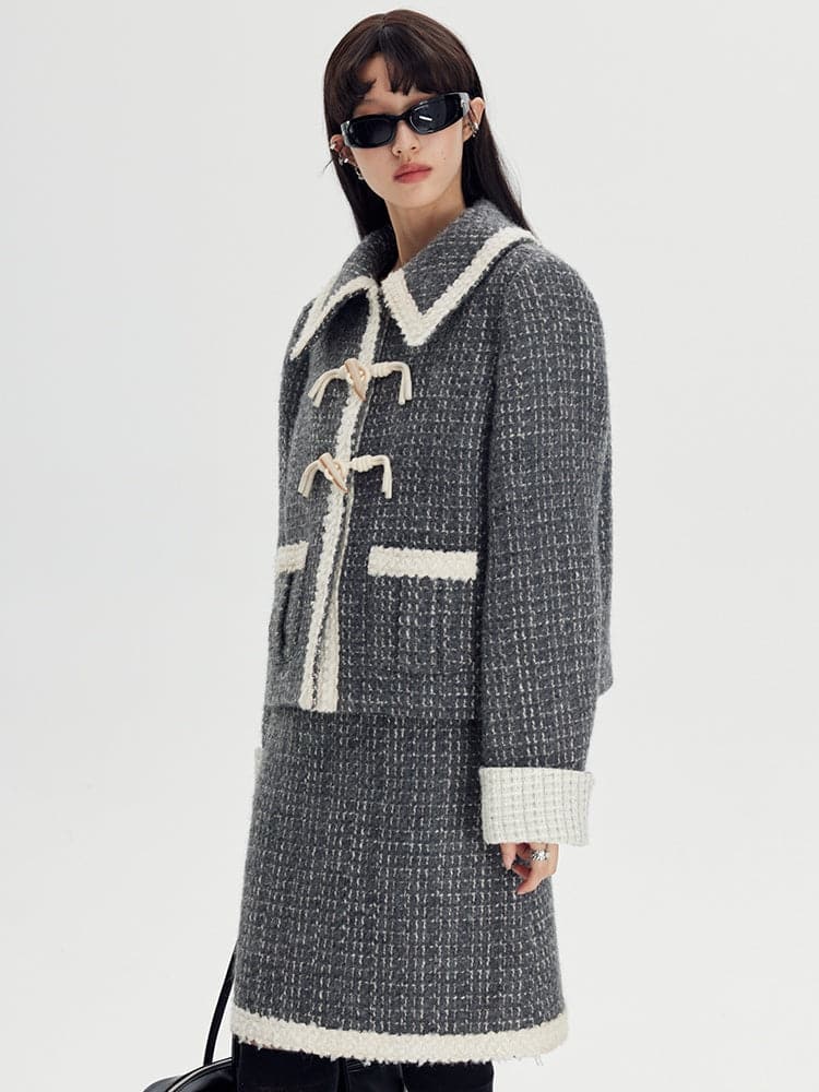 Small Incense Jacket & Skirt With Horn Buckle - chiclara