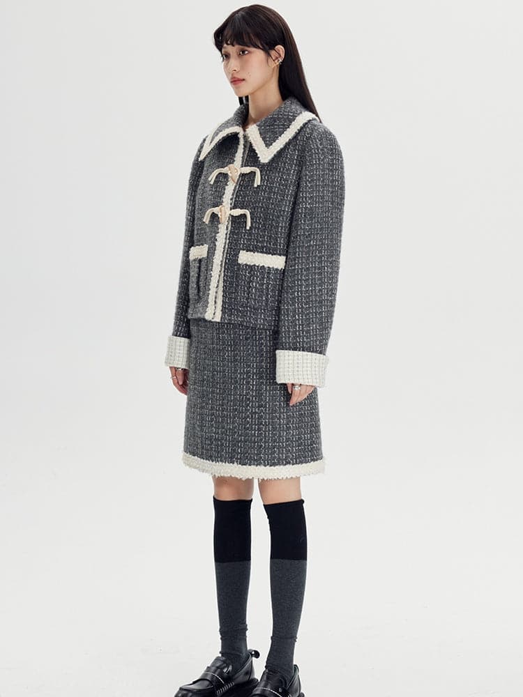 Small Incense Jacket & Skirt With Horn Buckle - chiclara