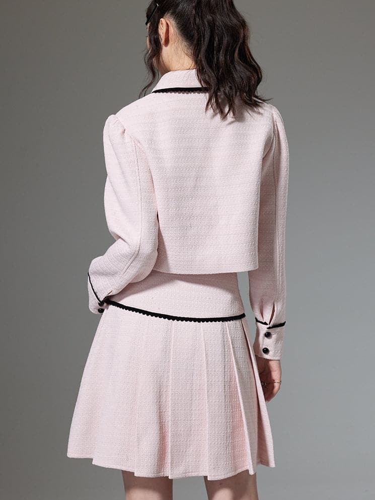 Small Fragrance Jacket & High Waist Skirt Combo - chiclara