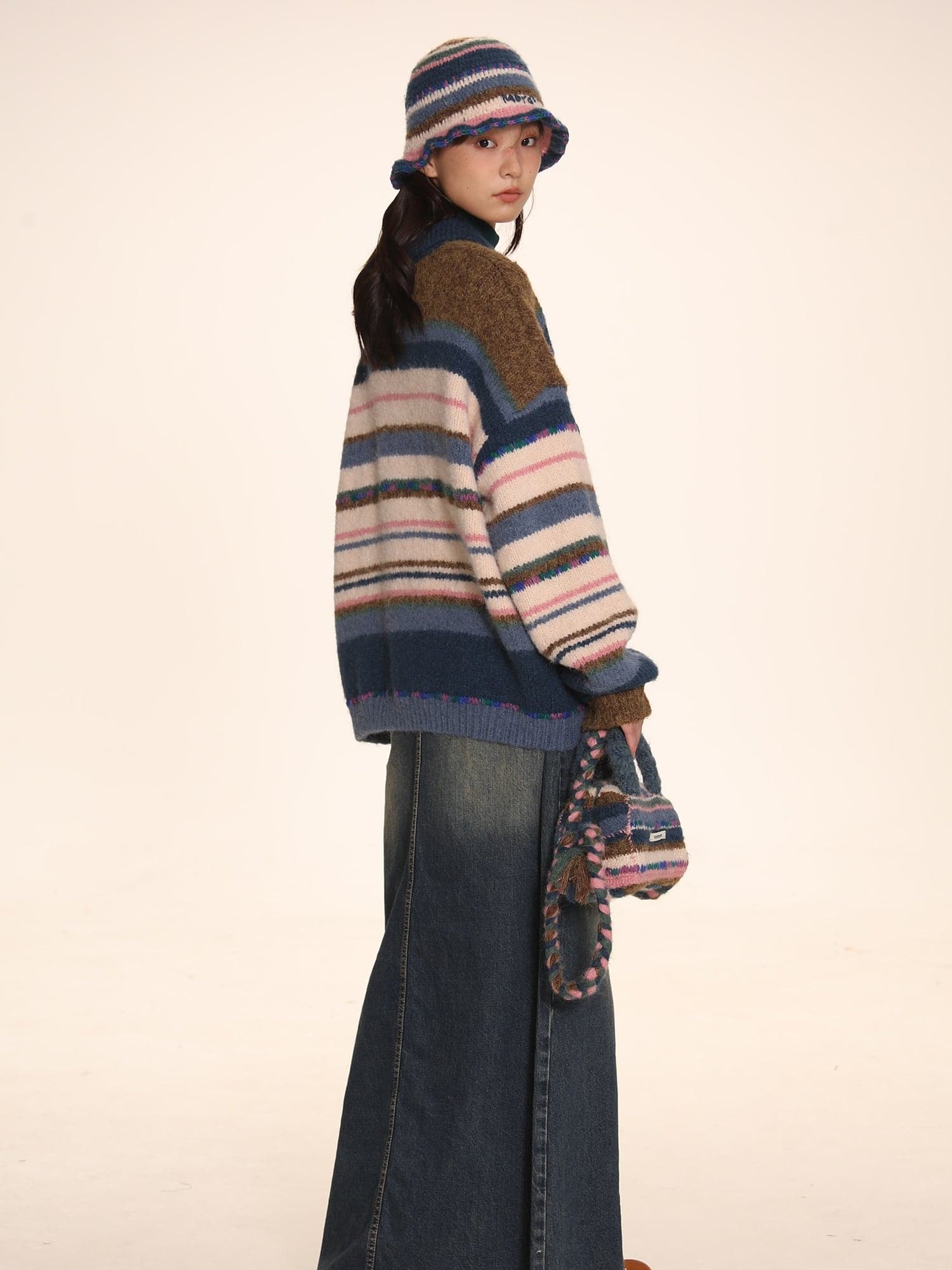Striped Woolen Beanie - chiclara