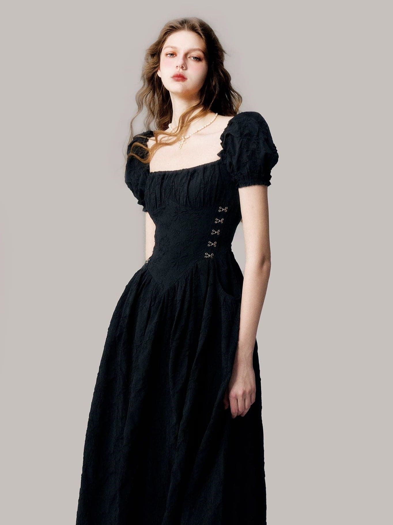 Ethereal Jacquard Long Dress - chiclara