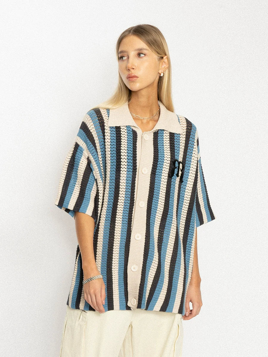 Casual Striped Woven Shirt - chiclara