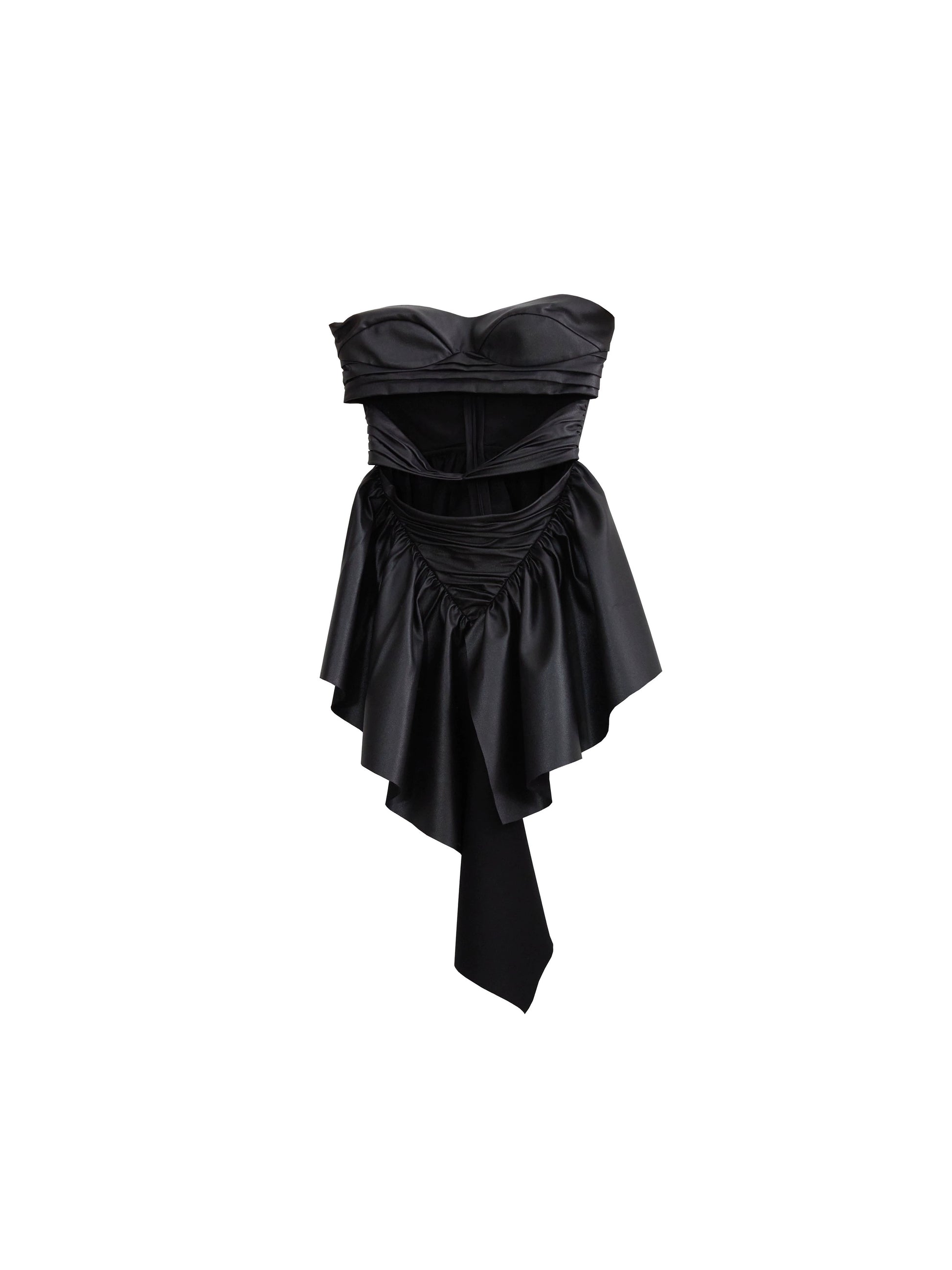 Elegant Ruffled Matte Pu Leather Crop Top - chiclara