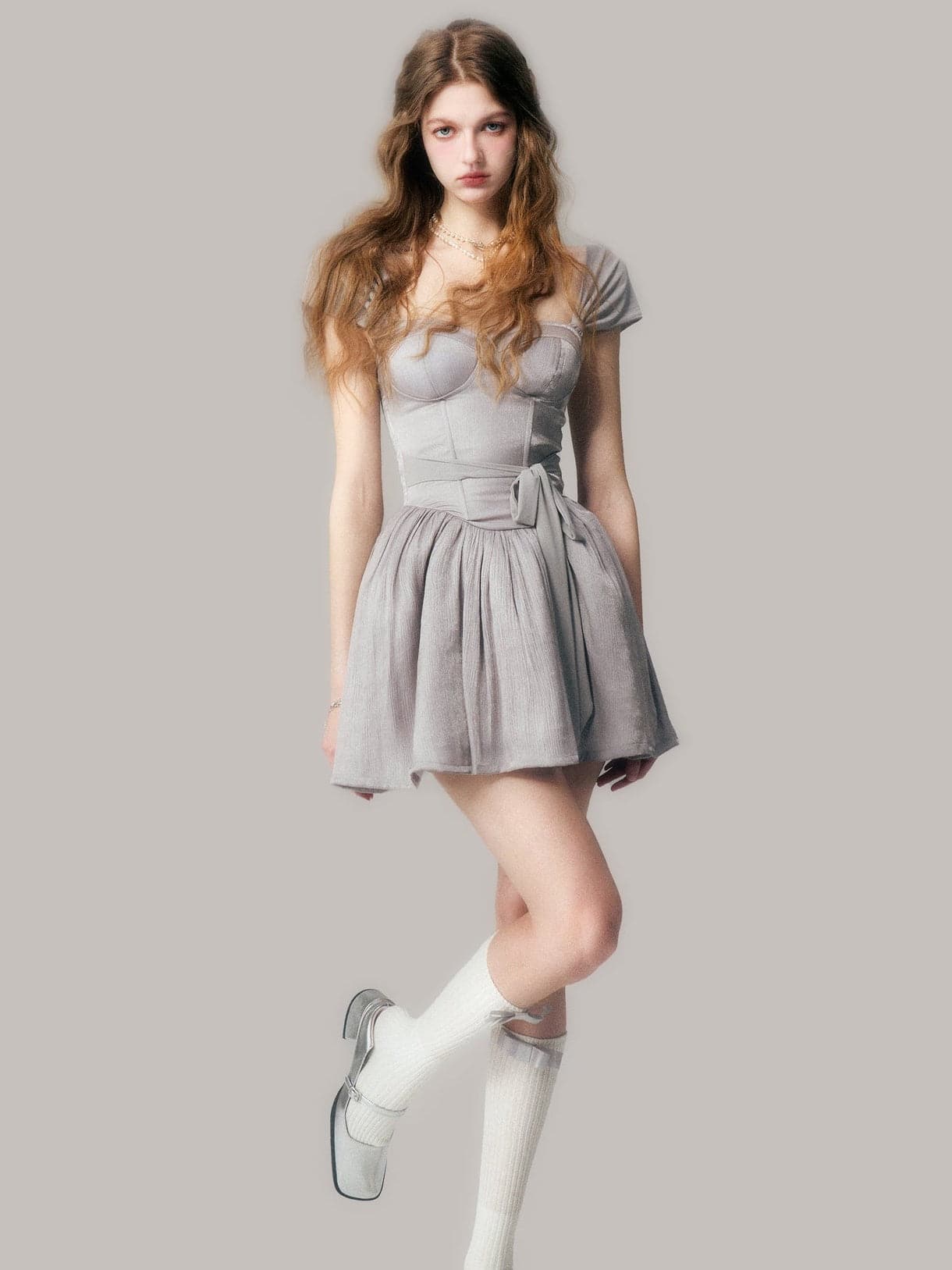 Elegant French Sleeve Tutu Dress - chiclara