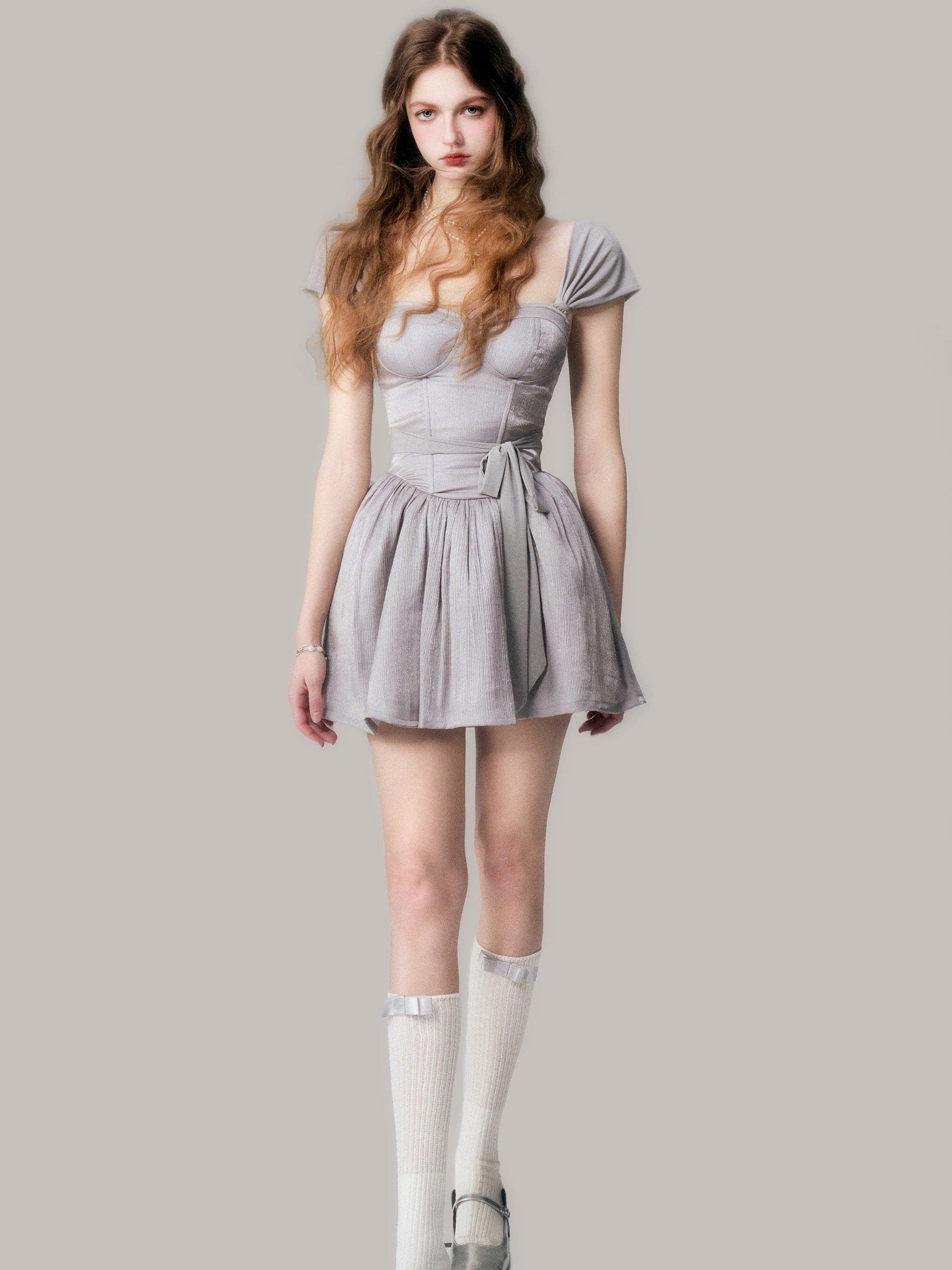 Elegant French Sleeve Tutu Dress - chiclara