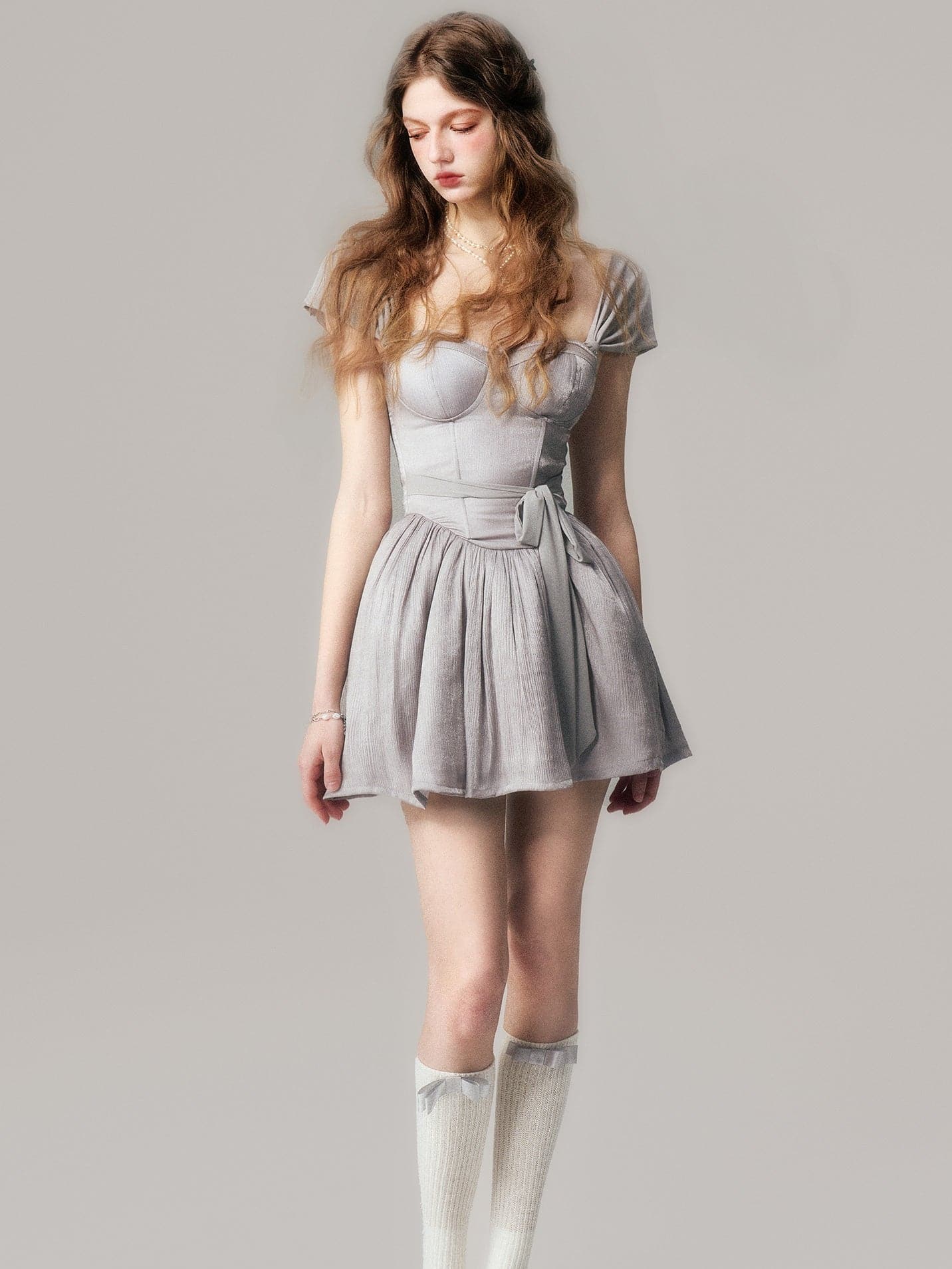 Elegant French Sleeve Tutu Dress - chiclara