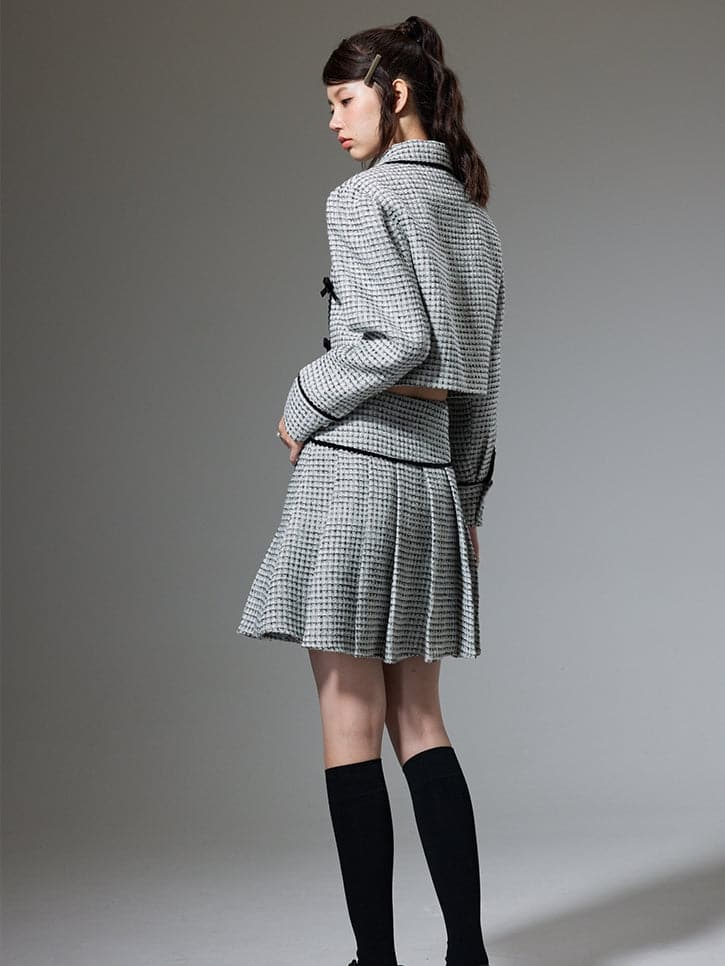 Small Fragrance Jacket & High Waist Skirt Combo - chiclara