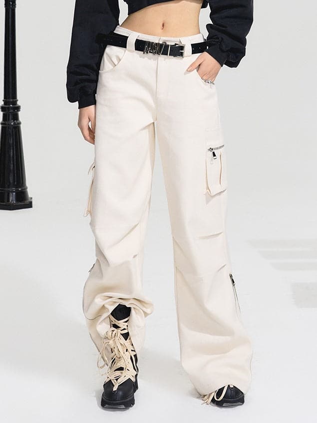 High Waist Straight Leg Pants - chiclara