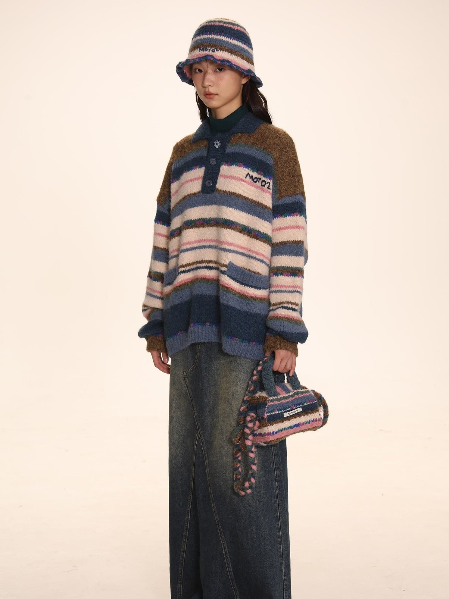 Striped Woolen Beanie - chiclara