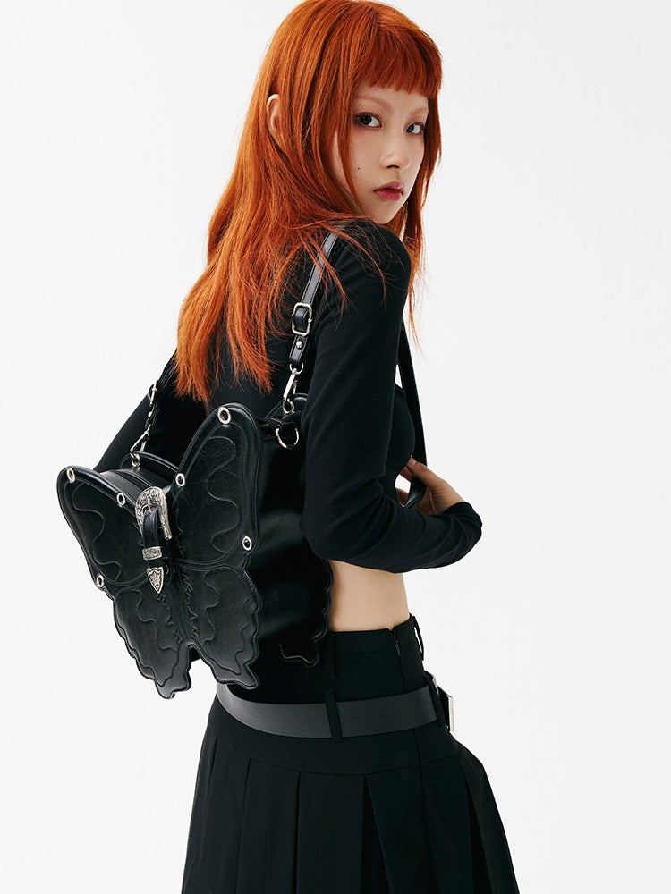 Three-Dimensional Punk Butterfly Shape Bag - chiclara