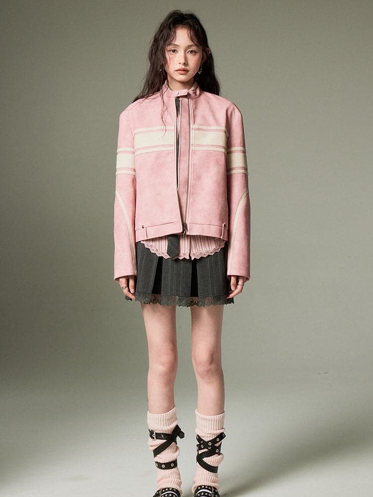 Borderline Leather Jacket - chiclara