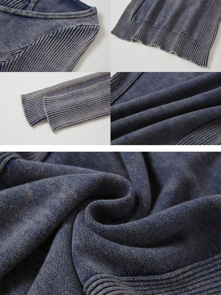 Halter Neck Washed Knit Top - chiclara