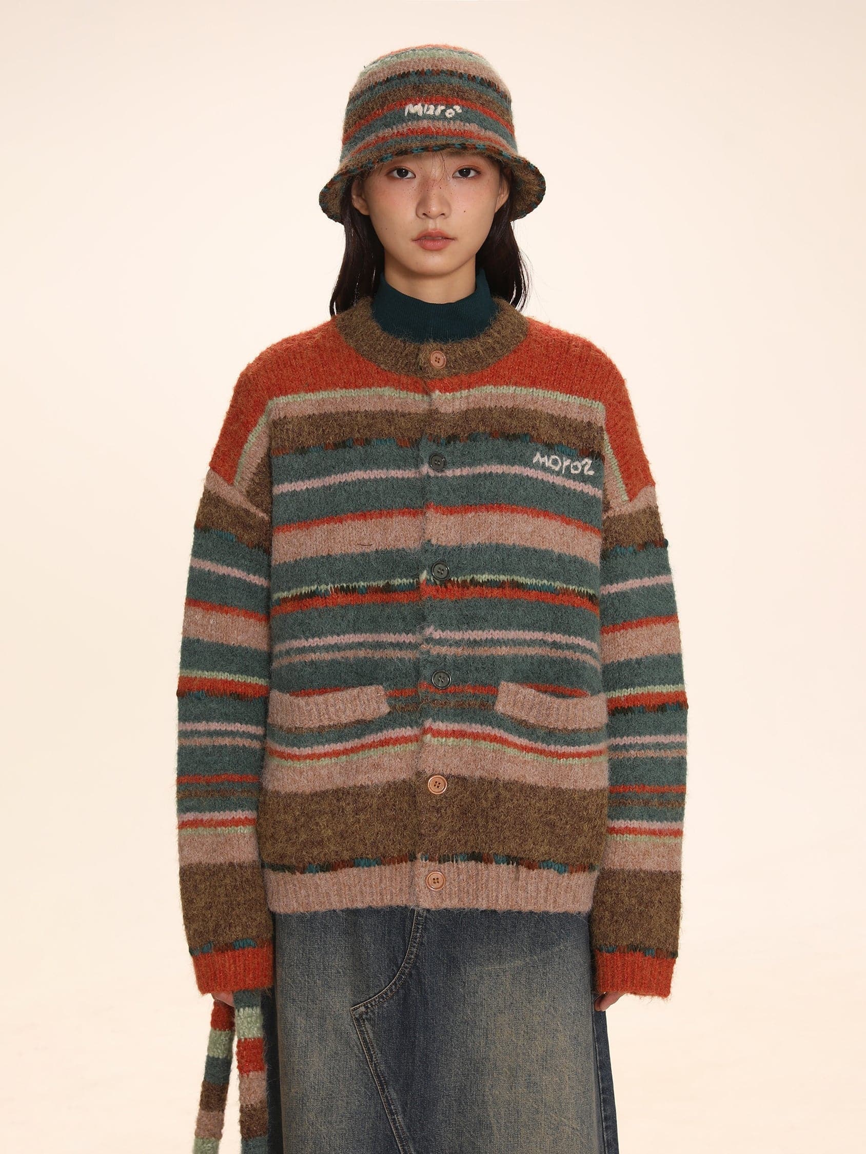 Striped Woolen Beanie - chiclara