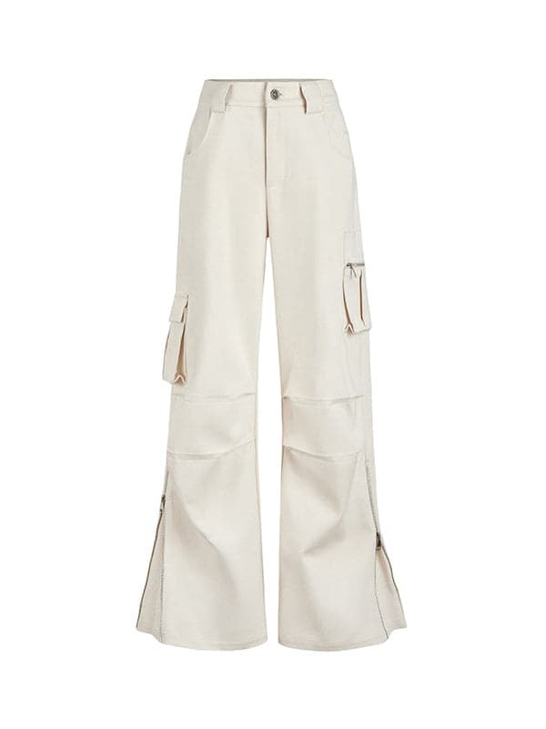 High Waist Straight Leg Pants - chiclara