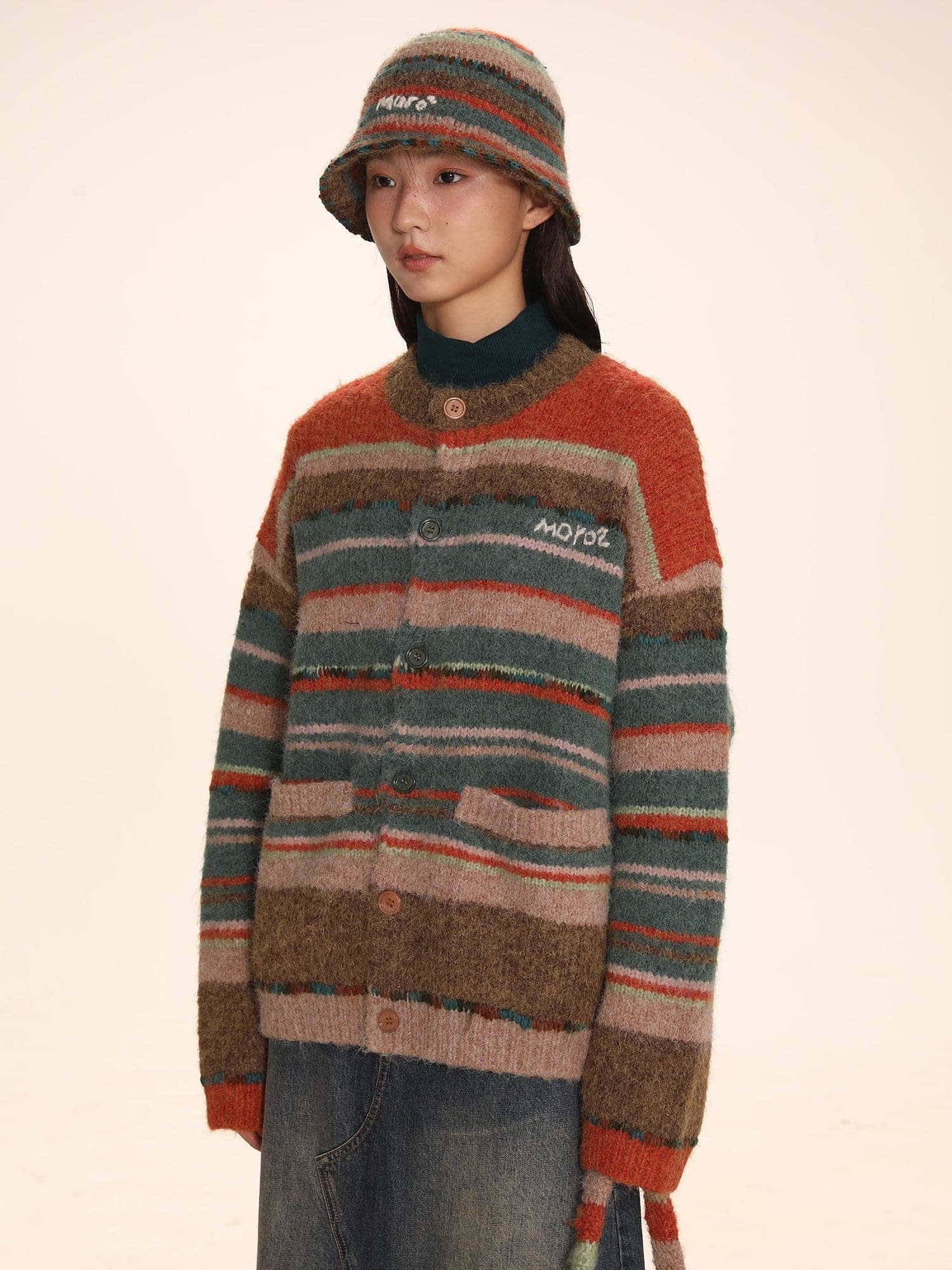 Striped Woolen Beanie - chiclara