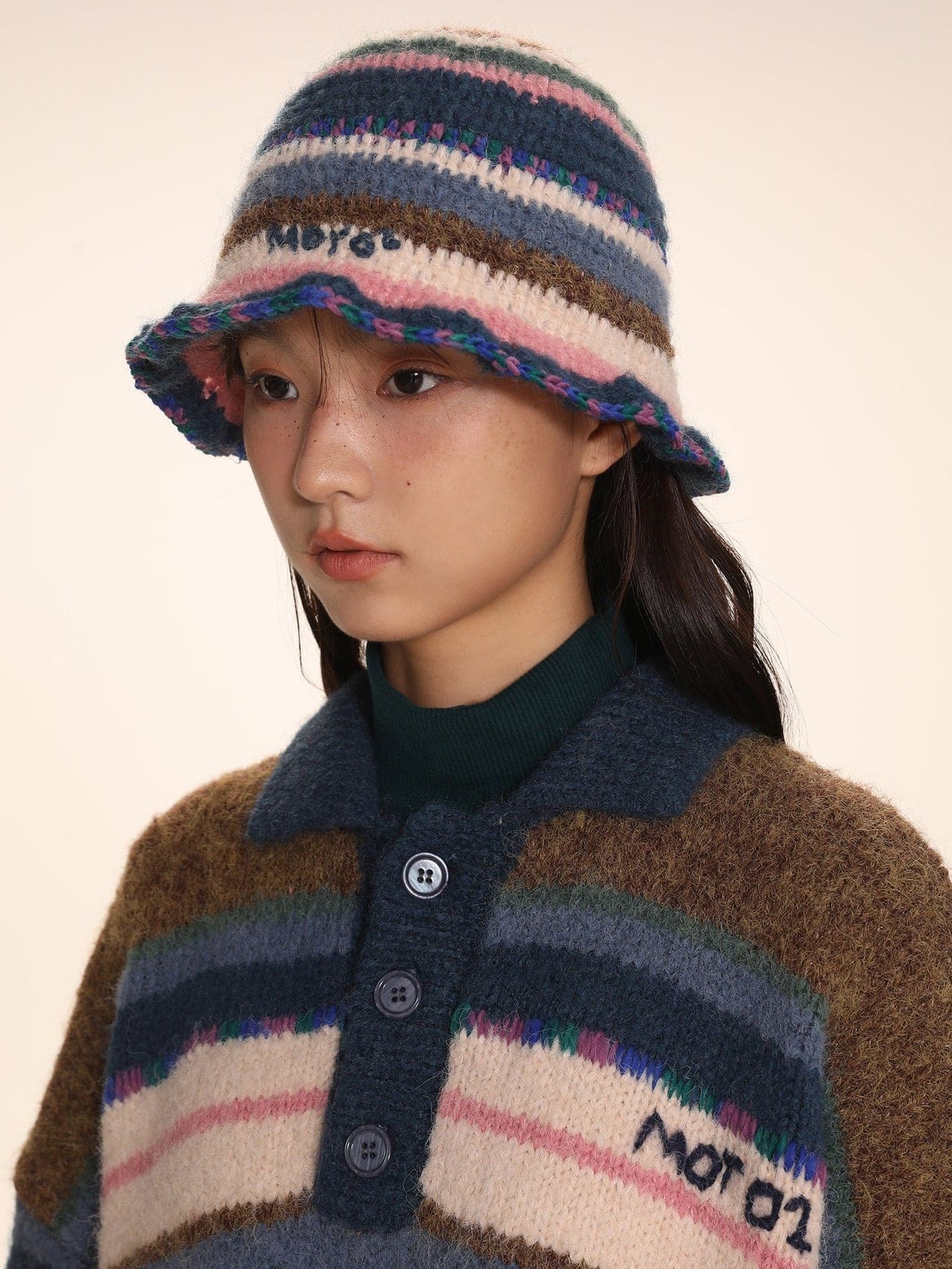 Striped Woolen Beanie - chiclara
