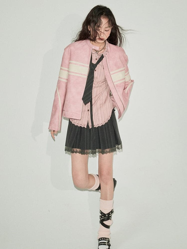 Borderline Leather Jacket - chiclara