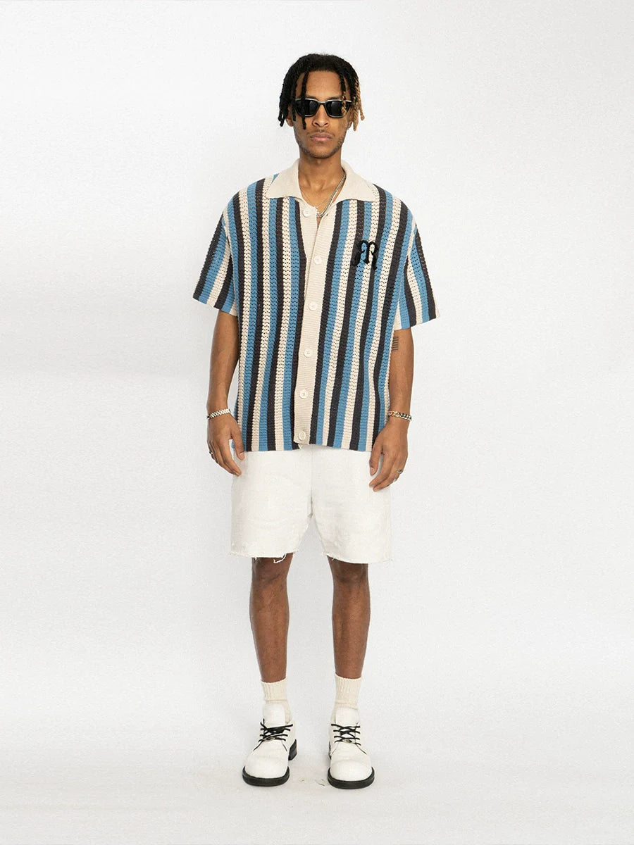 Casual Striped Woven Shirt - chiclara