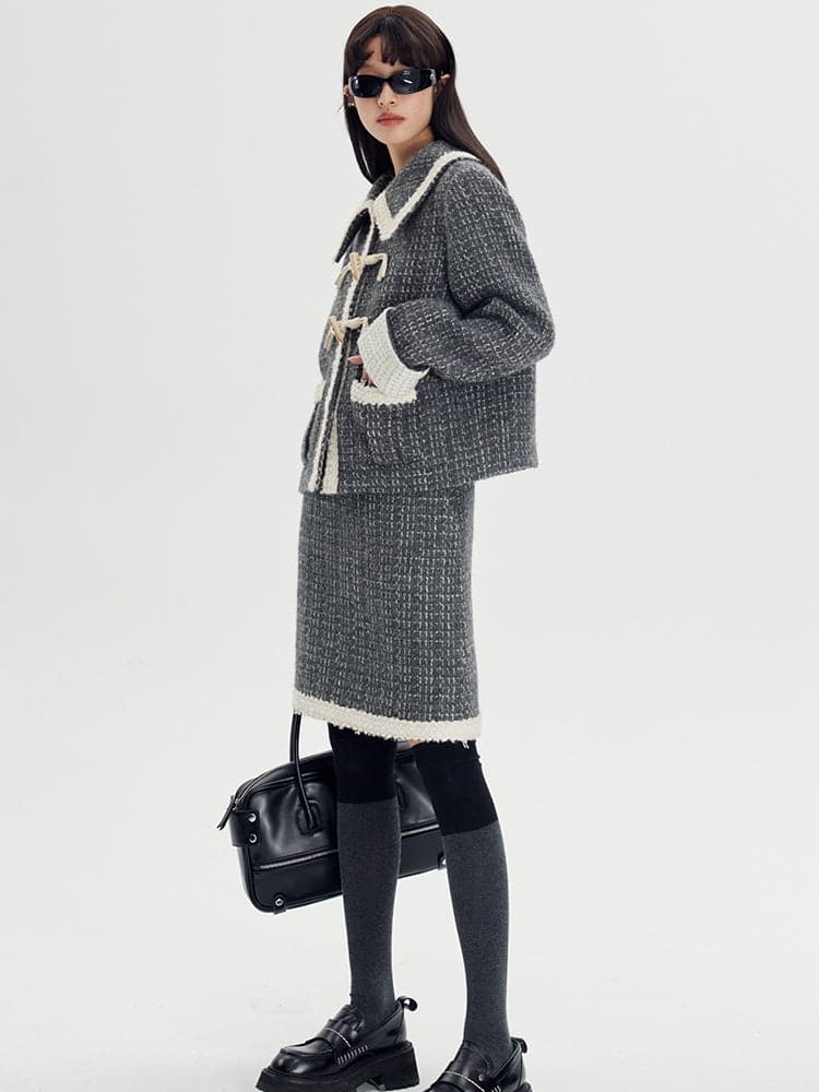 Small Incense Jacket & Skirt With Horn Buckle - chiclara