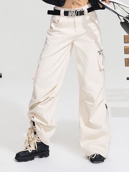 High Waist Straight Leg Pants - chiclara