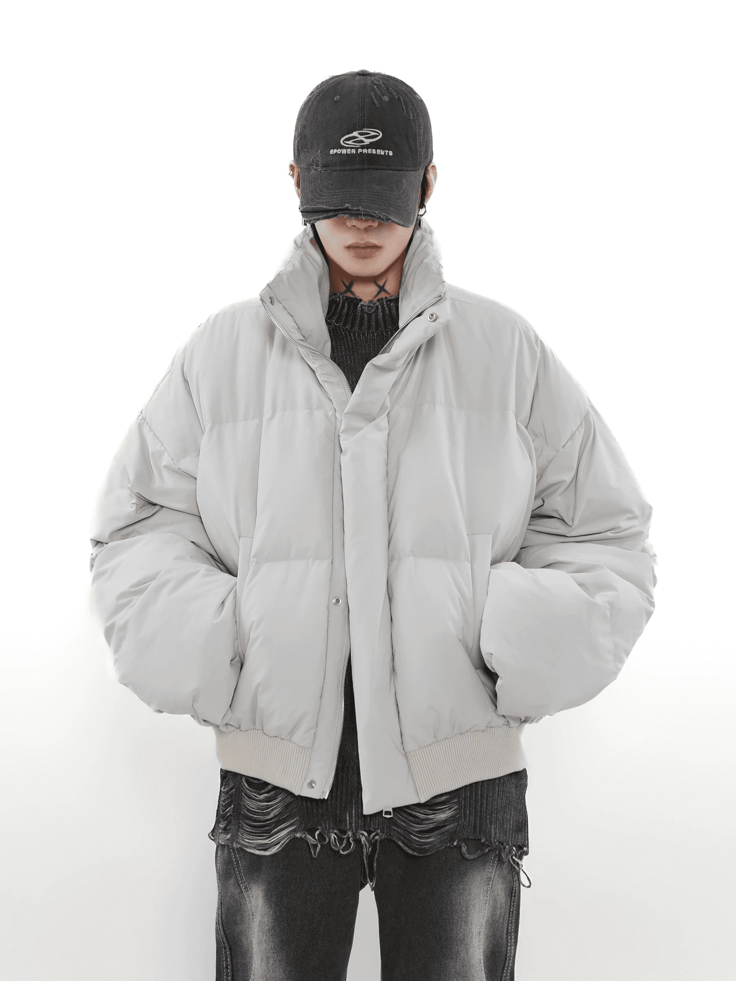 Puff High Collar Jacket - chiclara