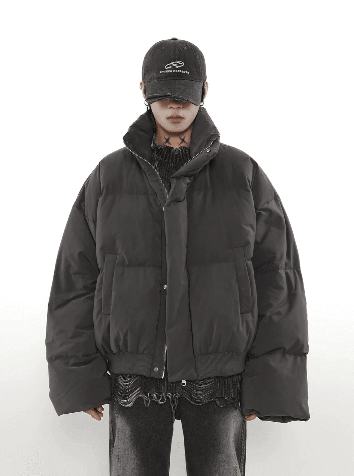 Puff High Collar Jacket - chiclara