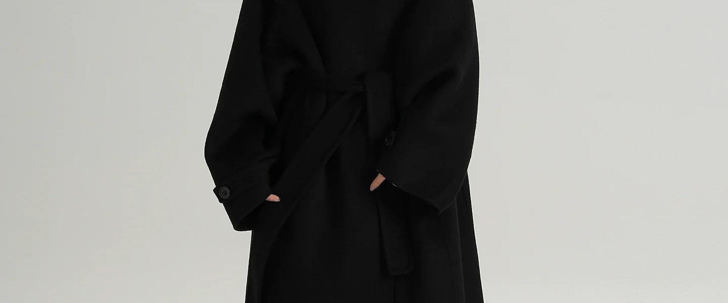 Best Sellers — Frosted Column Funnel Wool Coat
