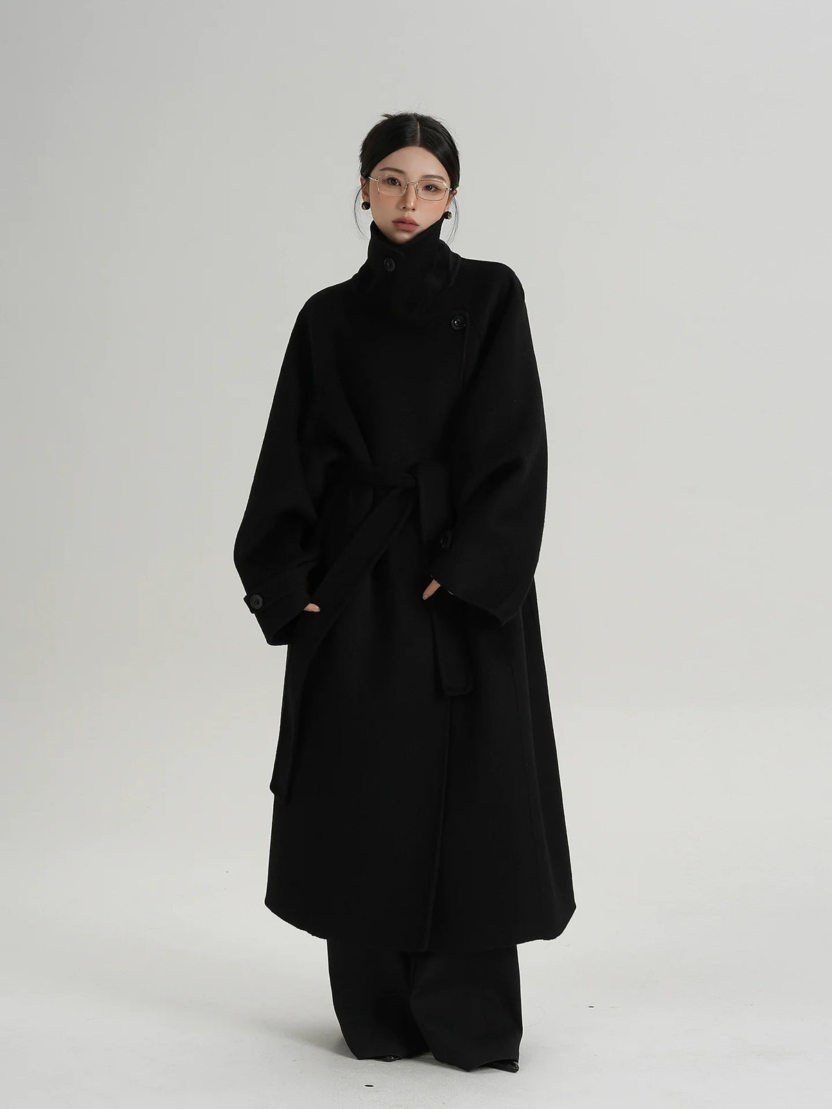 Best Sellers — Frosted Column Funnel Wool Coat