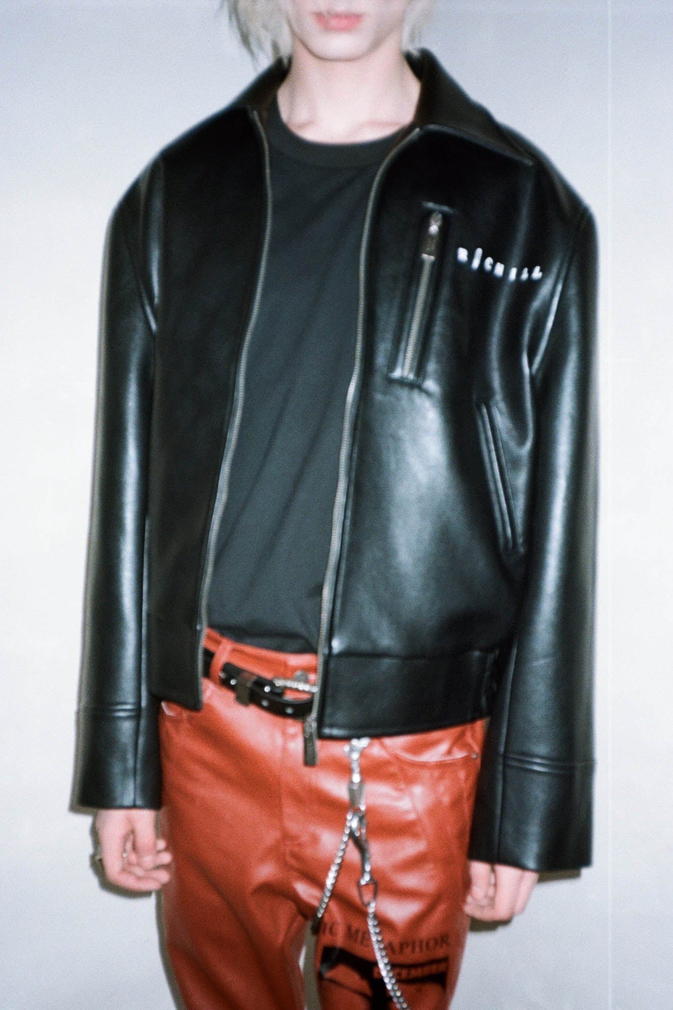 Black Leather Racing Jacket